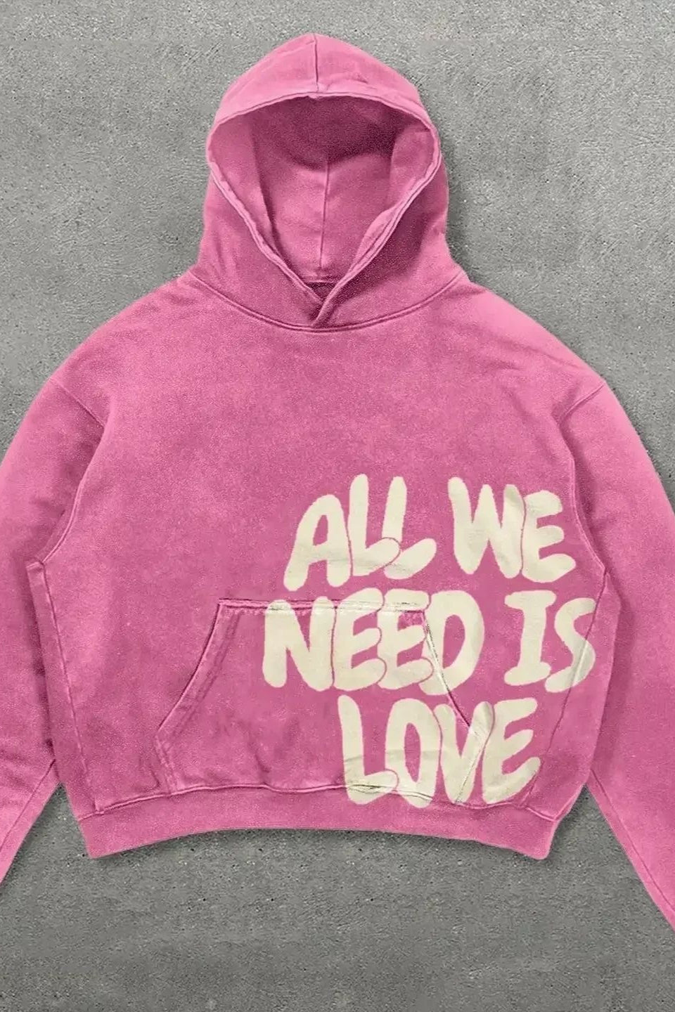 Spray Text Pullover Hoodie