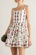 Lace Floral Cami A Line Boho Dress