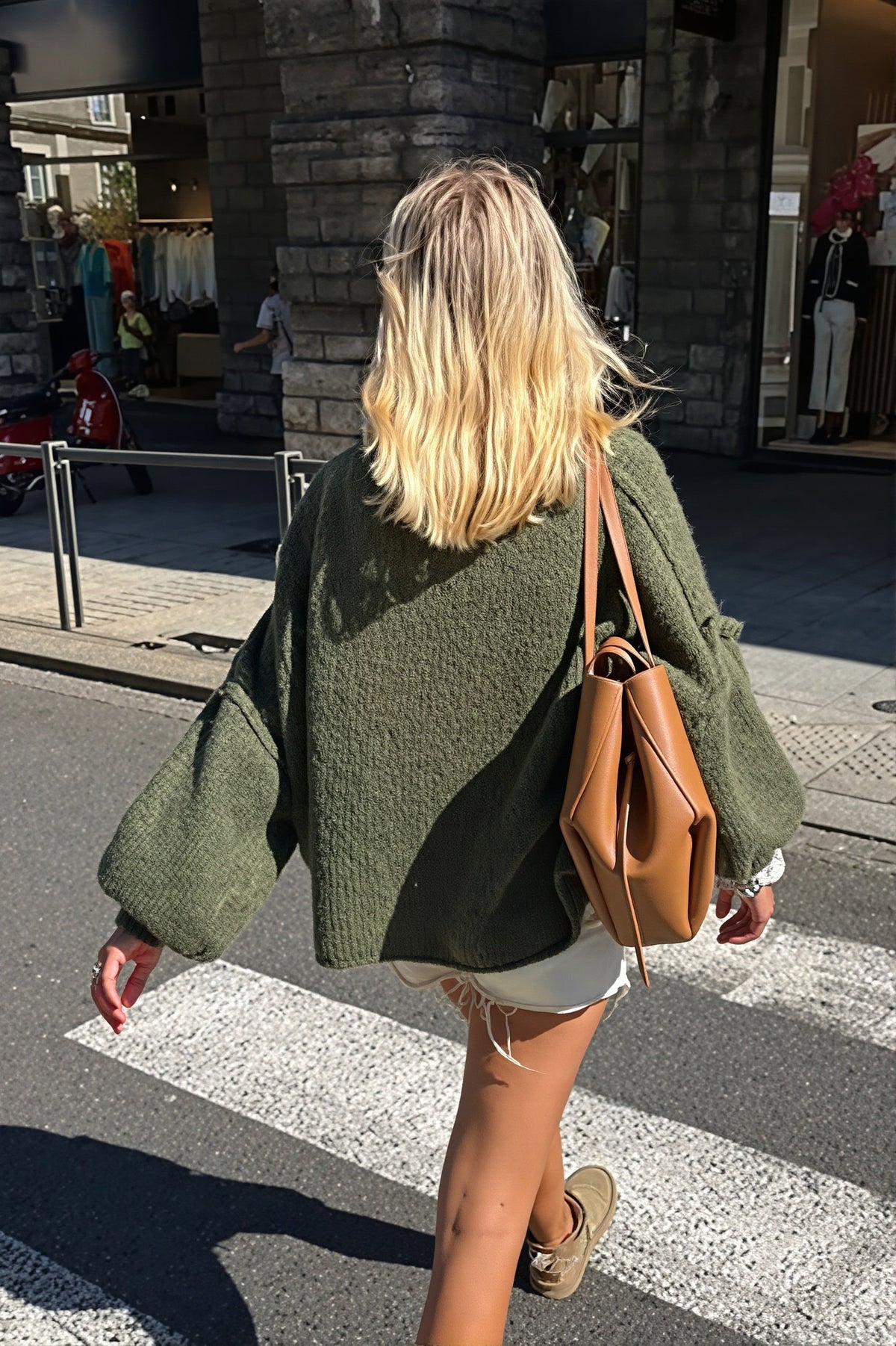 Mock Neck Oversized Longline Sweater