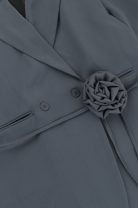 Rose Belt Tailored Blazer Dress