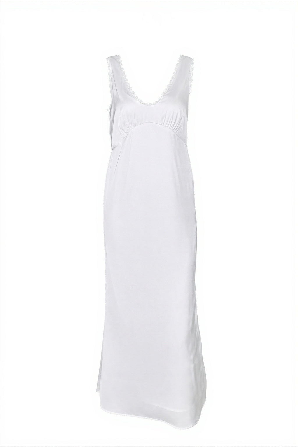 Sexy White Lace Insert Cami Bodycon Mini Dress