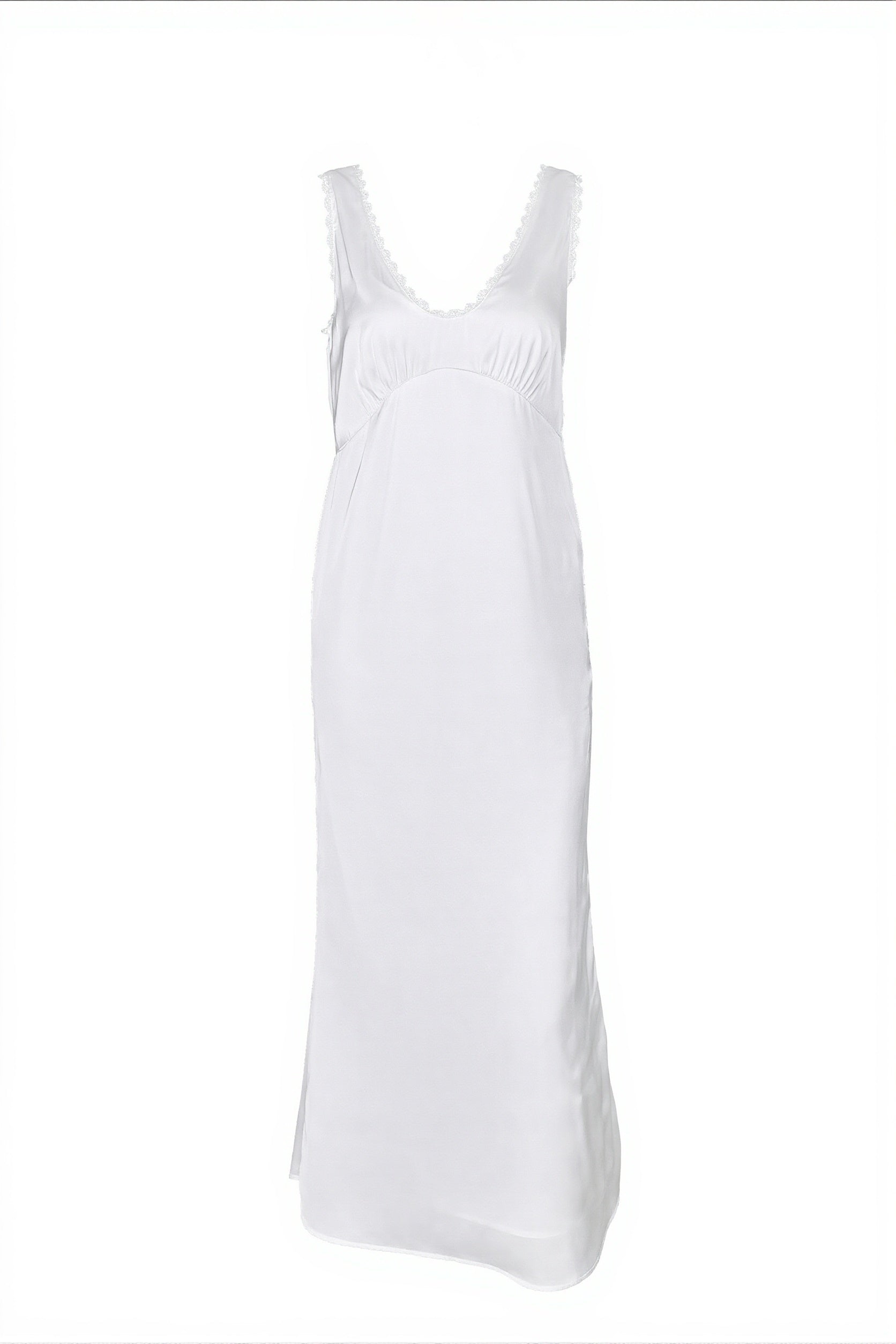 Sexy White Lace Insert Cami Bodycon Mini Dress