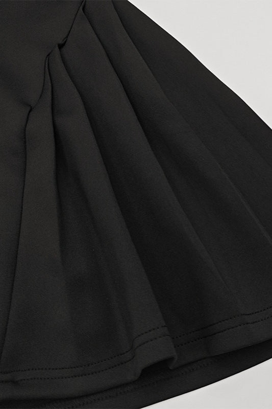 Pleated Lapel Blazer Mini Dress