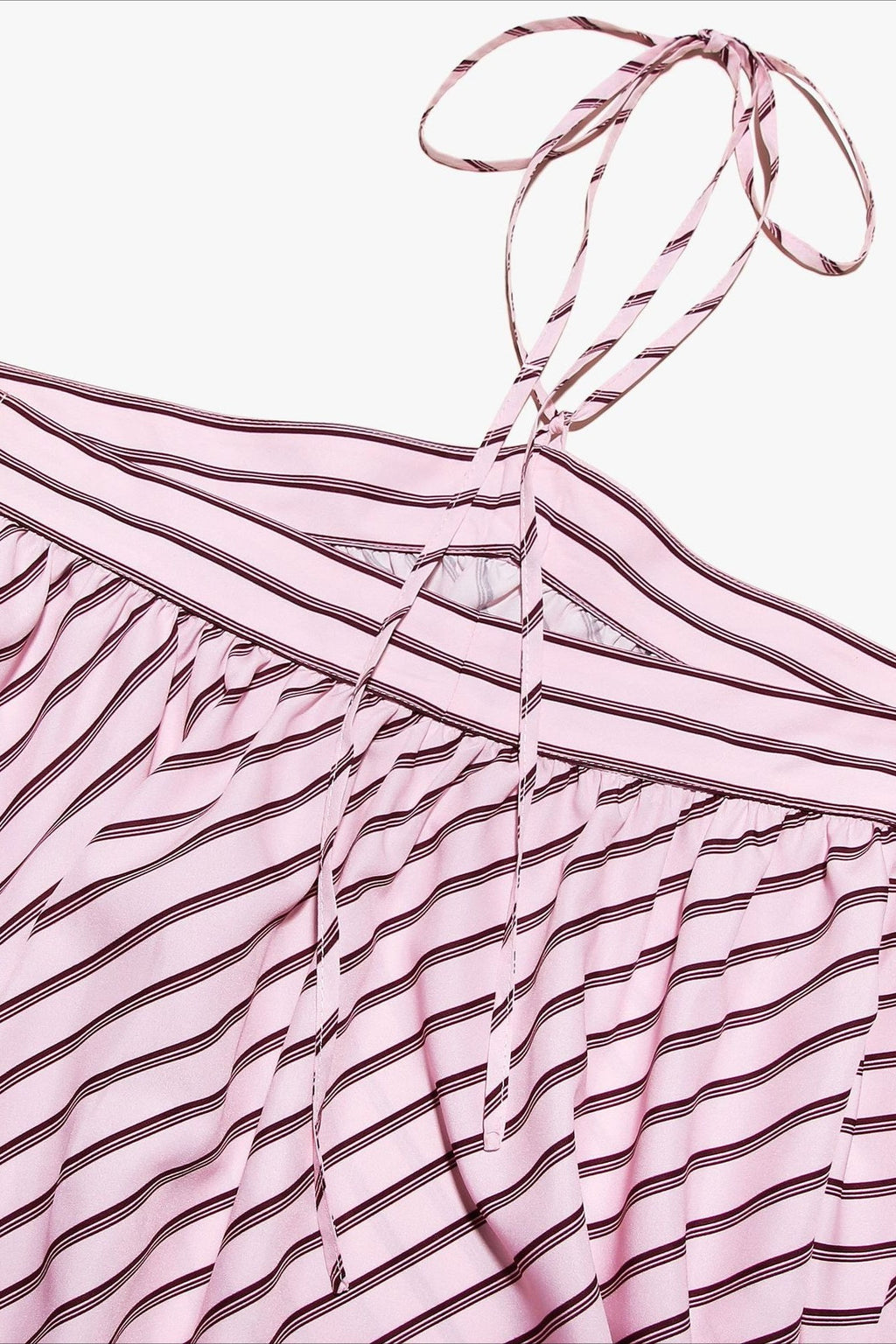 Elegant Striped Halter Mini Dress