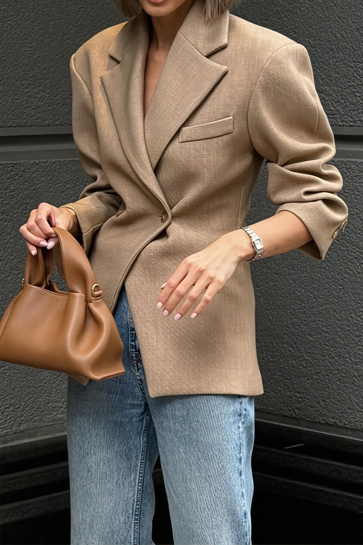 Notched Lapel Relaxed Fit Blazer