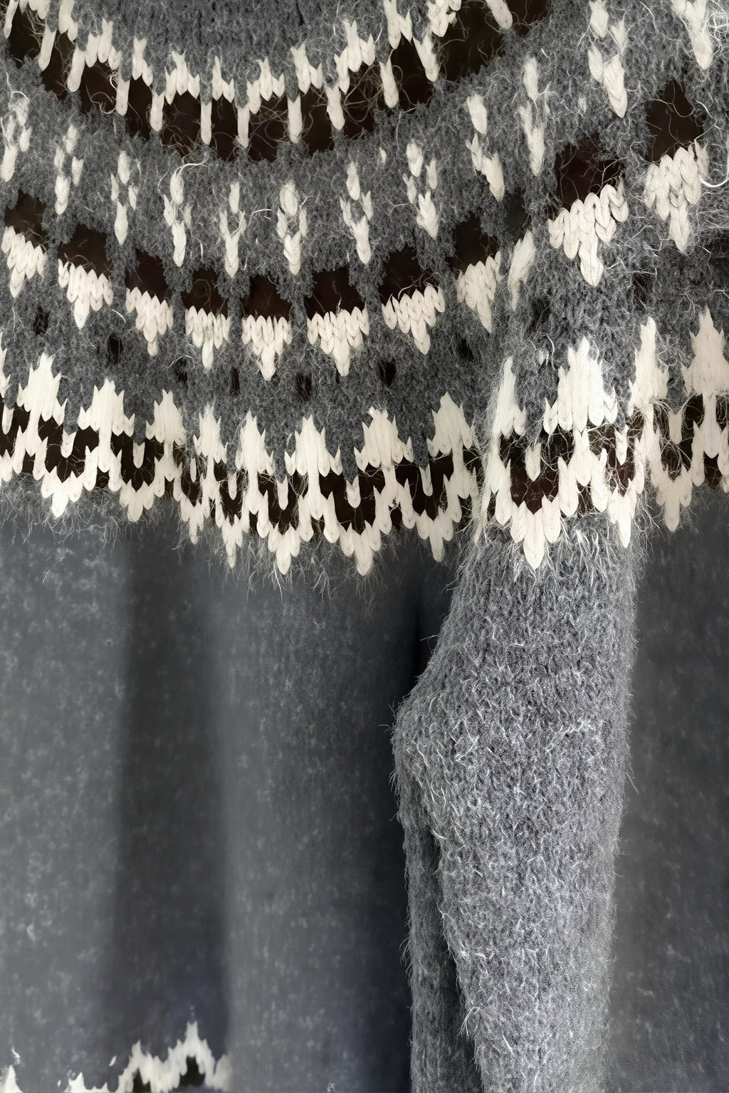 Fair Isle Crew Neck Oversized Sweater