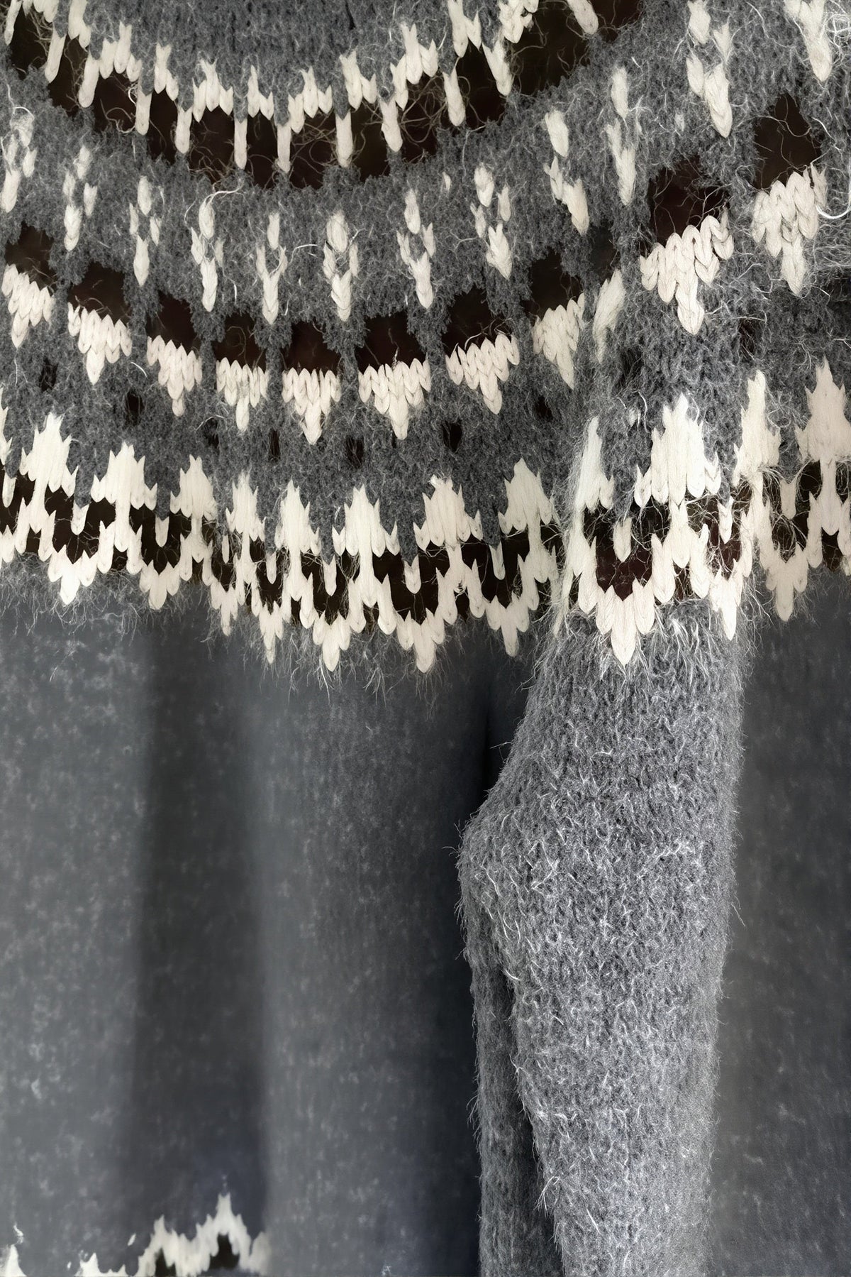 Fair Isle Crew Neck Oversized Sweater