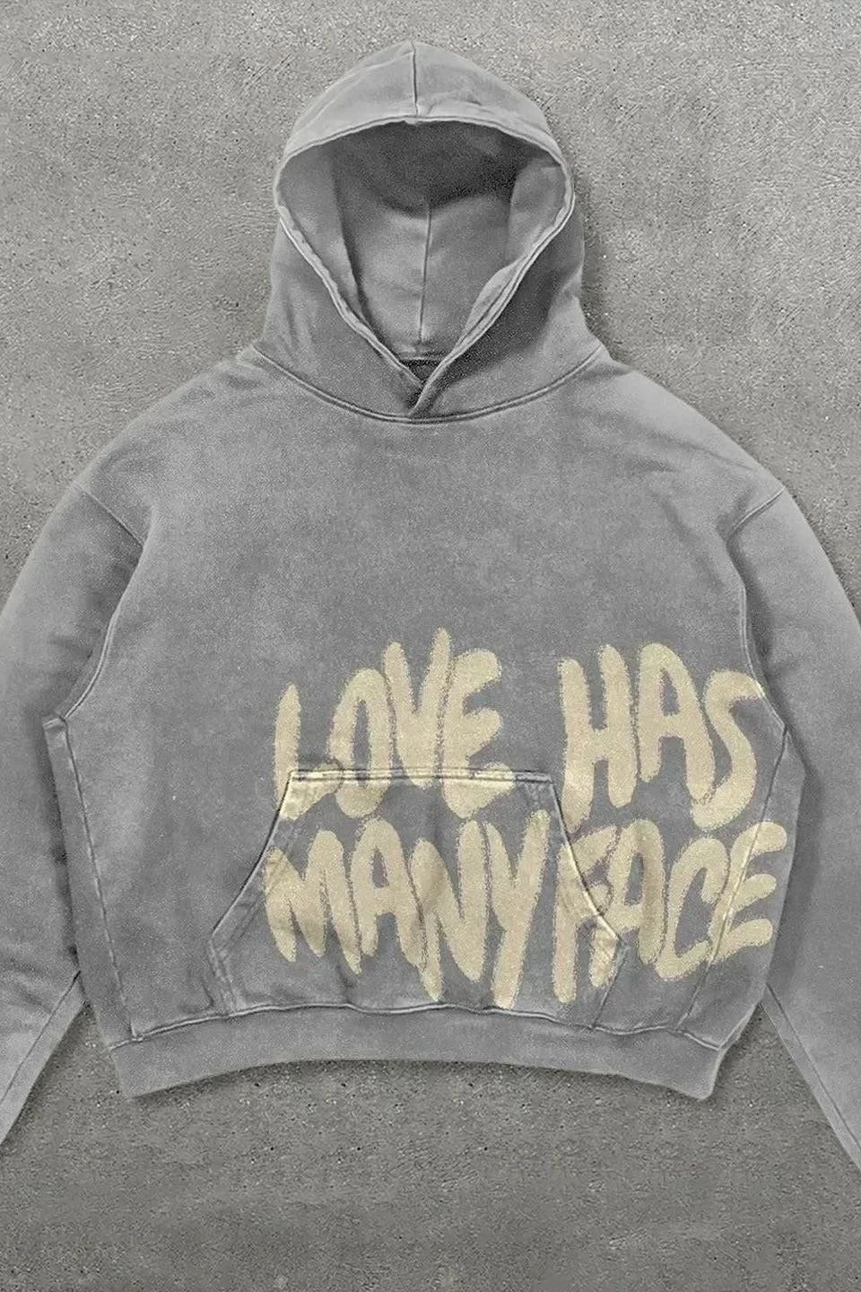 Spray Text Pullover Hoodie