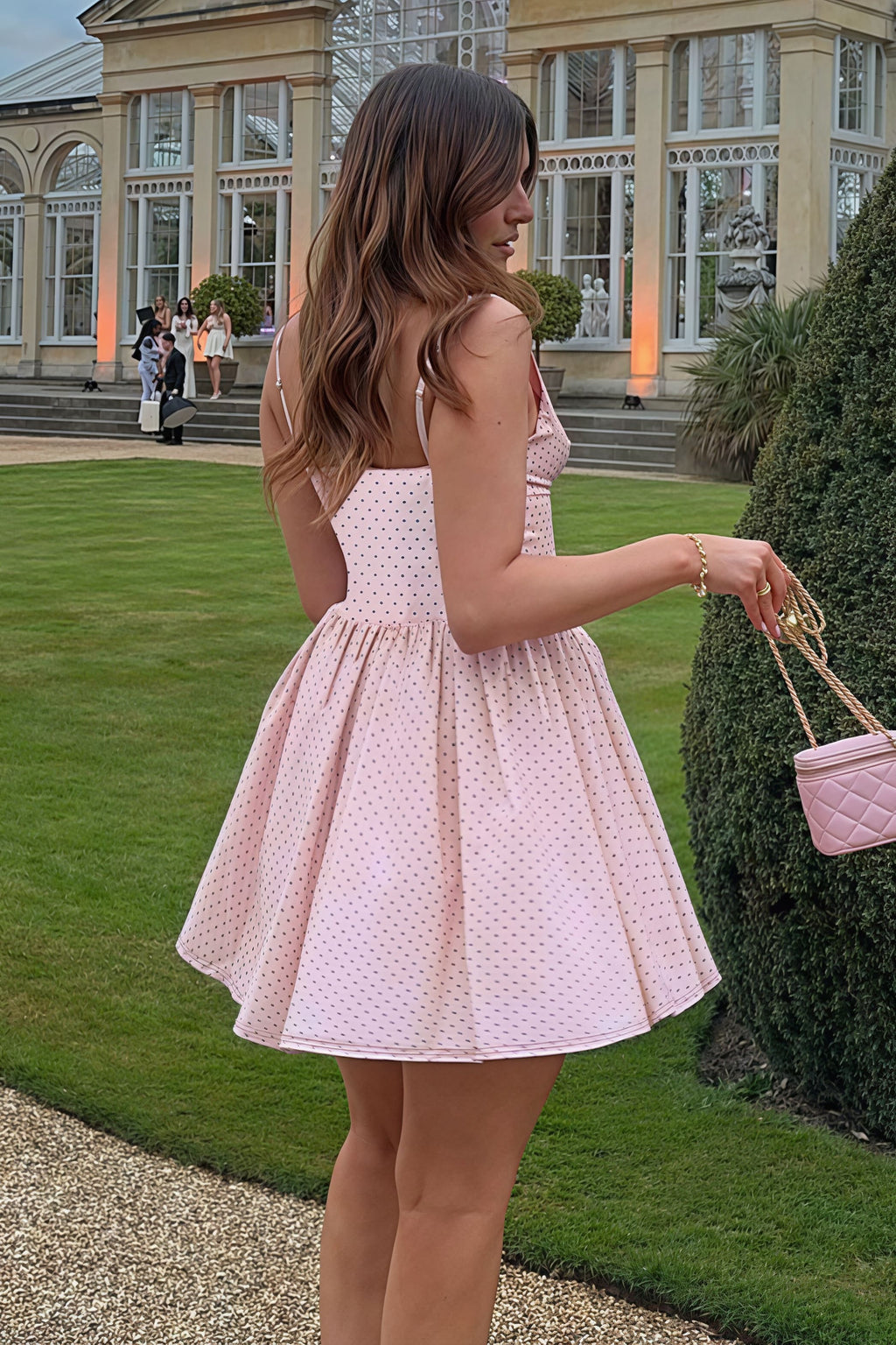 Vacation Polka Dot Swing Mini Dress