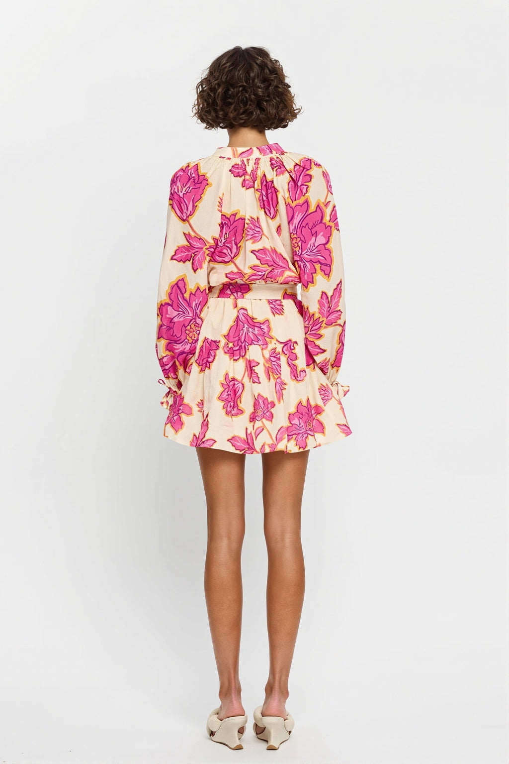 Sexy All Over Print Long Sleeve Slim Mini Dress