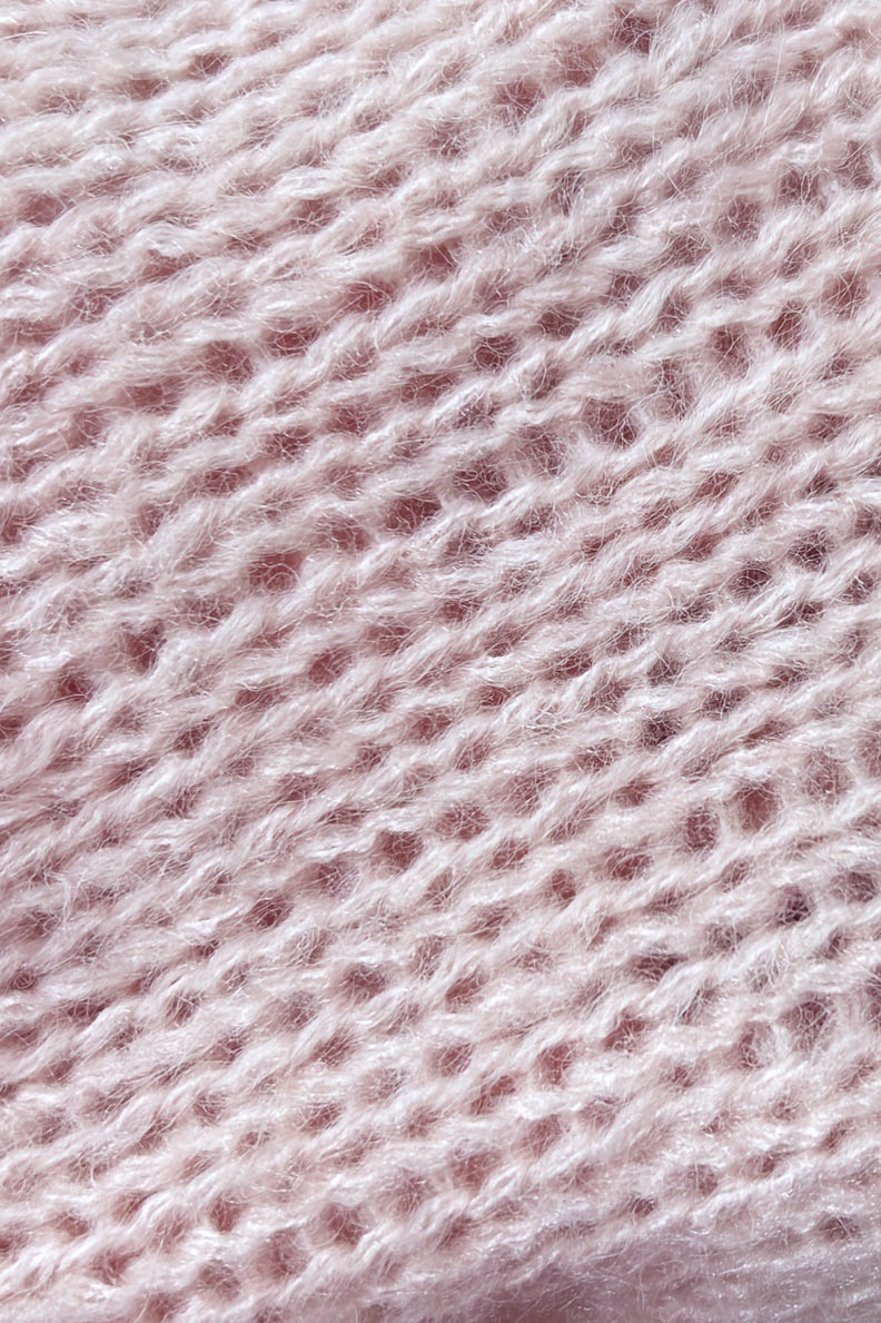 Fuzzy Crew Neck Relaxed Sweater