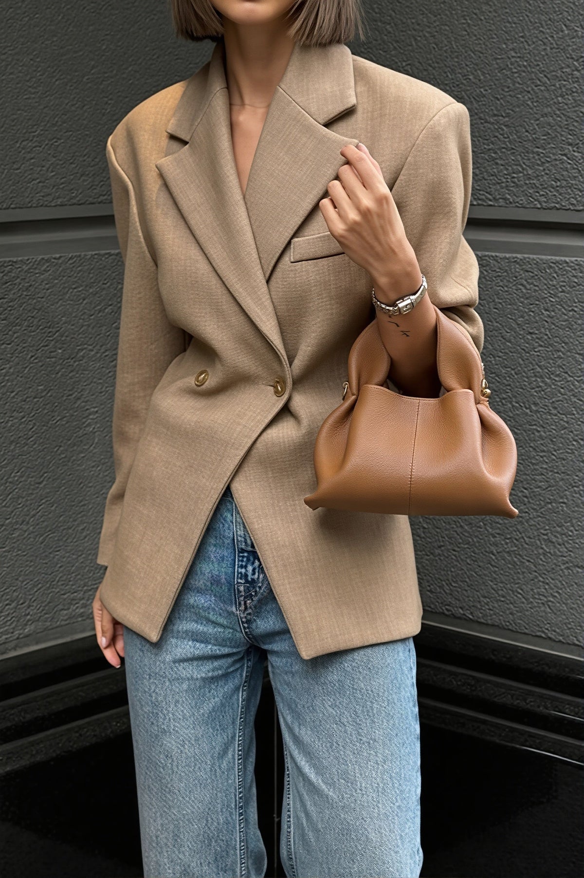 Notched Lapel Relaxed Fit Blazer