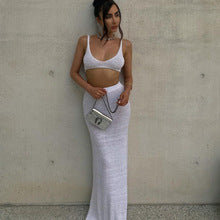 Sheer Cropped Off Shoulder Sweater