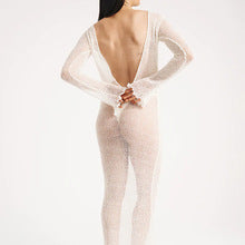 Sheer Cropped Off Shoulder Sweater