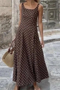 Glorol - Elegant U-Collar Sleeveless Slim Backless High Waist Maxi Dress