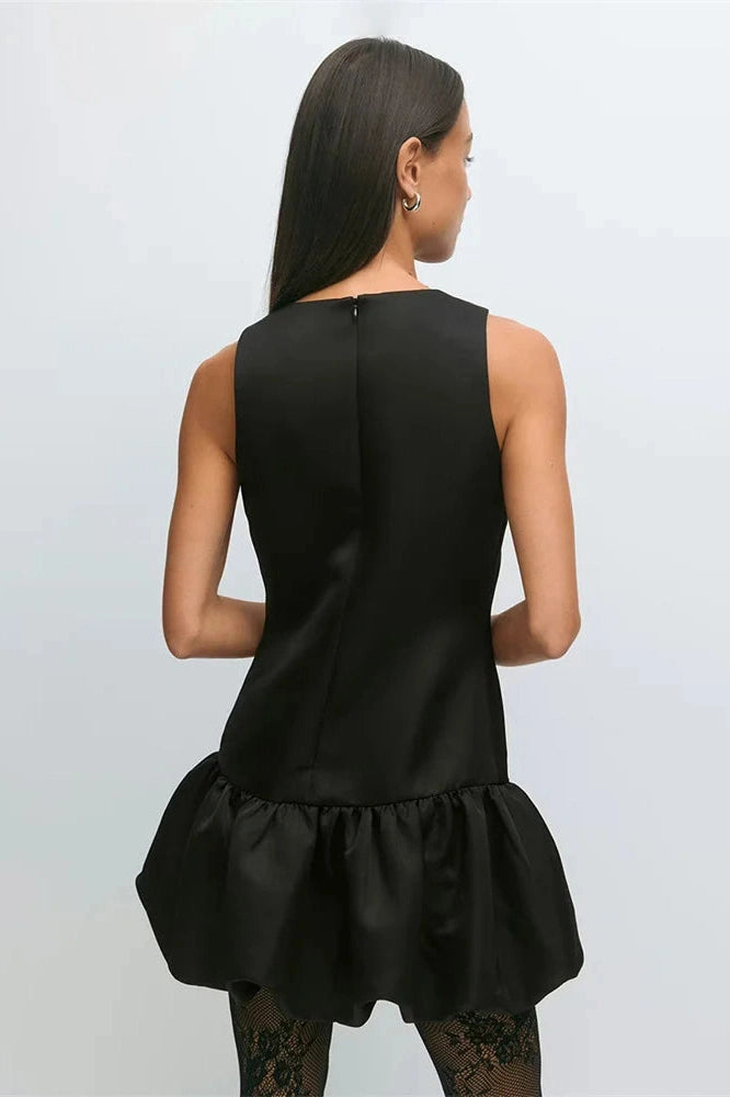Glorol - Sleeveless Patchwork Zipper Mini Dress
