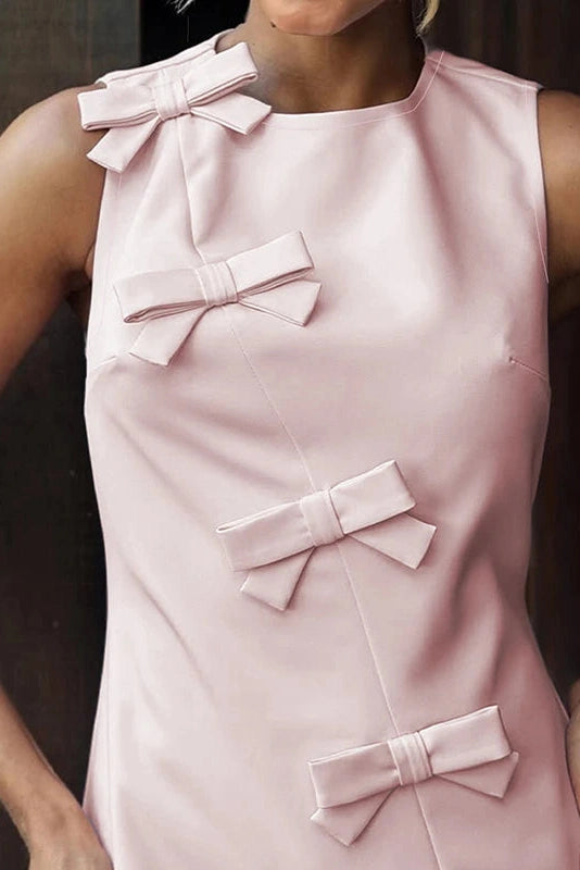 Glorol - Elegant Sleeveless Slim High Waist A-Line Mini Dress
