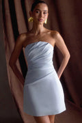 Glorol - Off-Shoulder Strapless Zipper Sleeveless Backless Bodycon Mini Dress