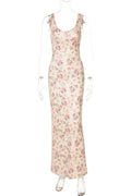 Glorol - Elegant Printed Sleeveless Maxi Dress
