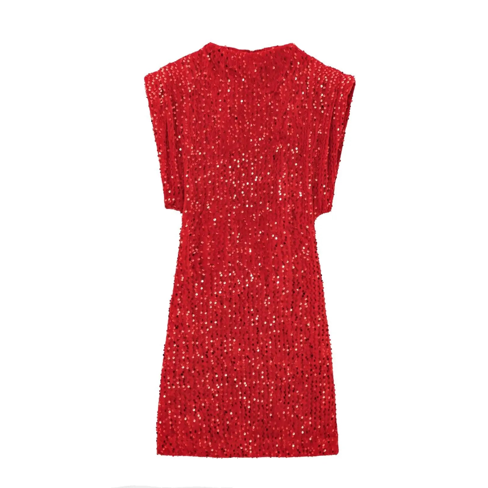 Glorol - Elegant Patchwork Sleeveless Mini Dress