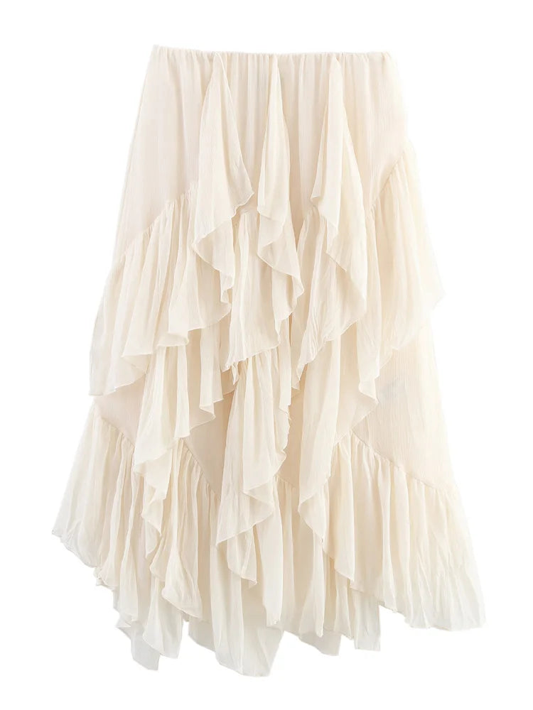 Glorol - High Waist Patchwork Skirt