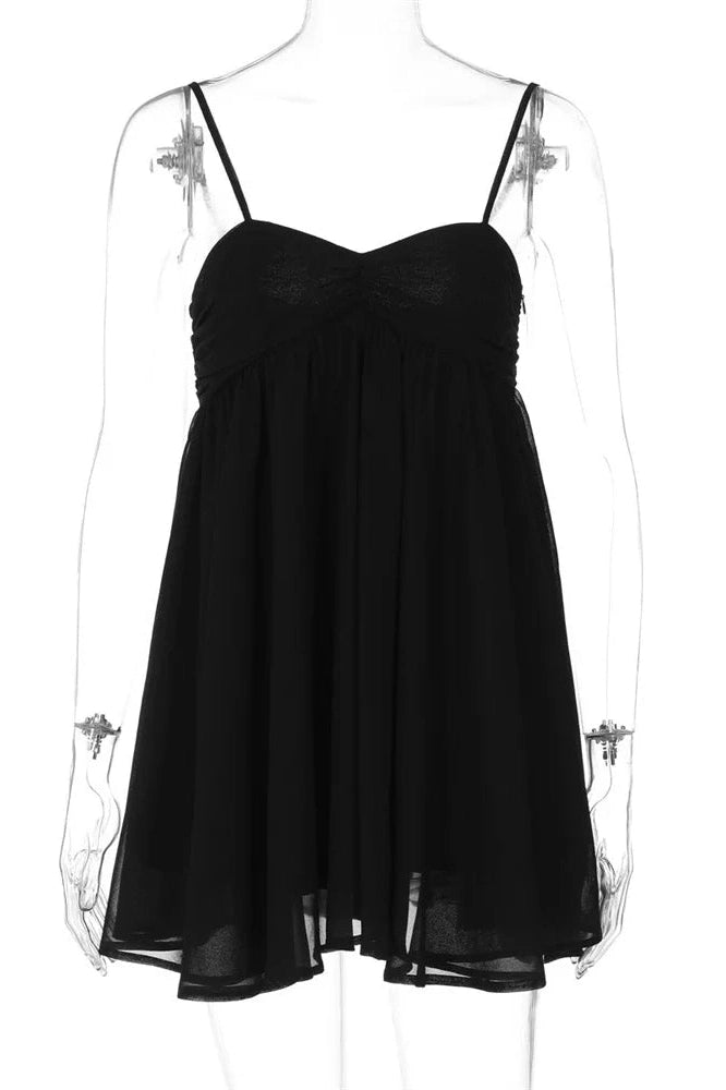 Glorol - Backless Patchwork Slim Bodycon Mini Dress