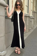 V-Neck Sleeveless Maxi Dress