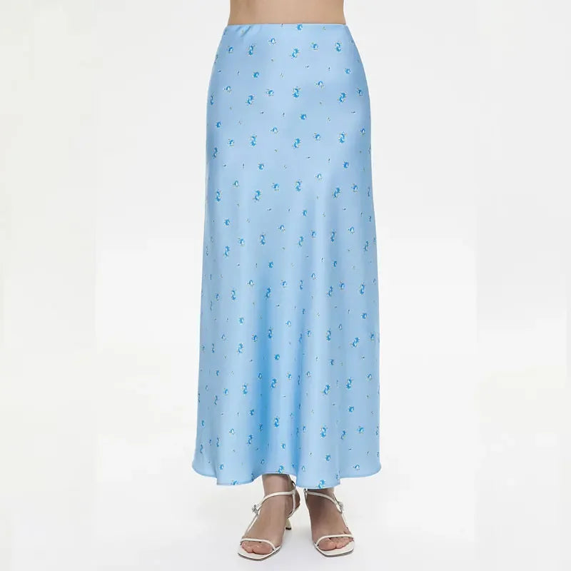 Glorol - High Waist Elegant Printed Skirt