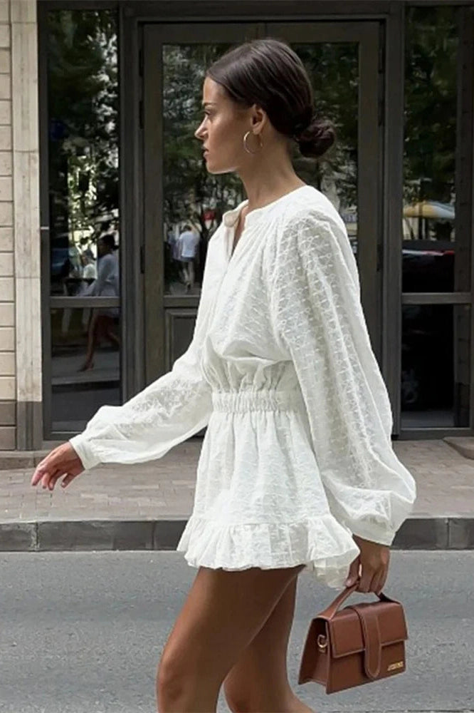 Glorol - Printed High Waist Mini Dress