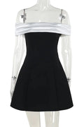 Glorol - Off-shoulder Strapless Sleeveless Backless Mini Dress