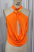 Glorol - Hollow Out Off-Shoulder Sleeveless Backless Top