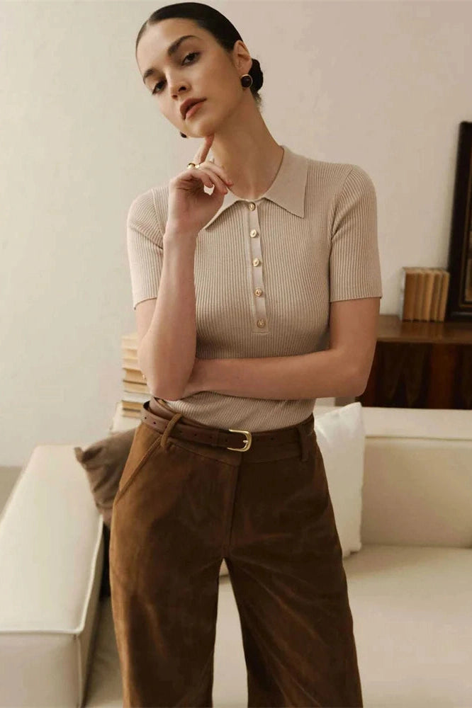 Glorol - Elegant Short Sleeve Top