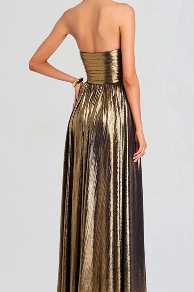 Glorol - Elegant Off-Shoulder High Waist Slim Maxi Dress