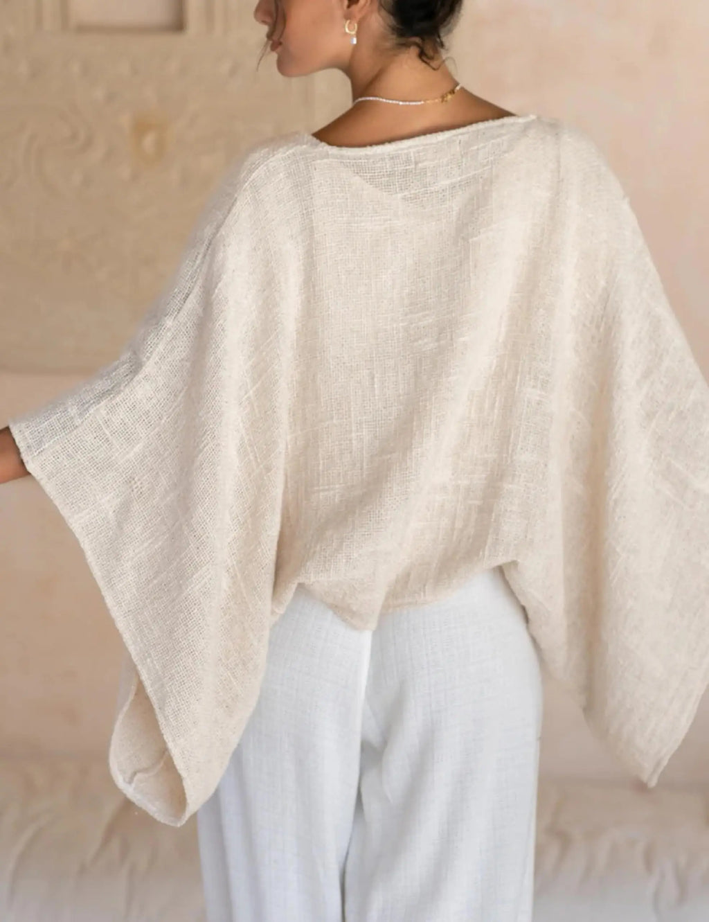 Glorol - Elegant Shawl Knit Loose Top