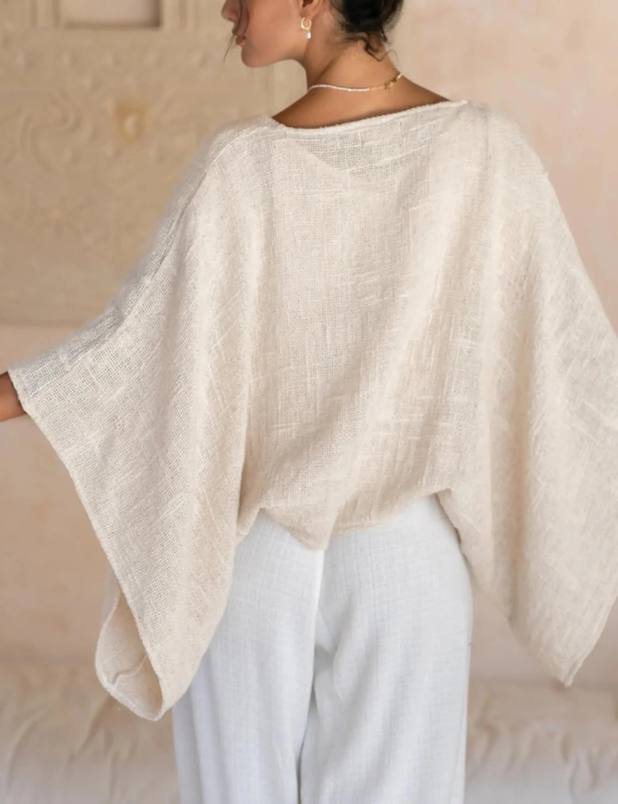 Glorol - Elegant Shawl Knit Loose Top