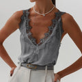Glorol - High Waist Lace Patchwork Printed Skirt