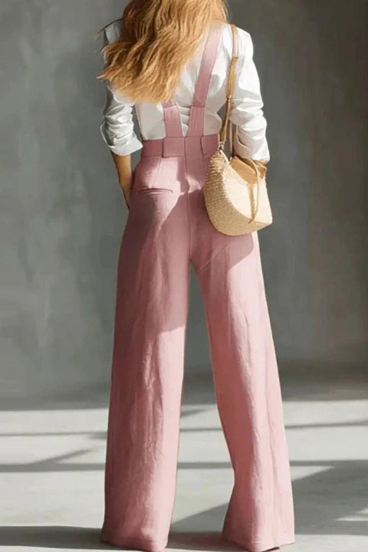 Glorol - Elegant Sleeveless Hollow Out High Waist Jumpsuit