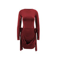 Glorol - Floral Bodycon Long Sleeve Mini Dress