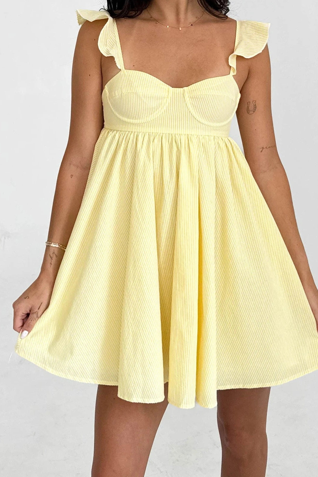 Glorol - Sleeveless Backless A-Line Mini Dress