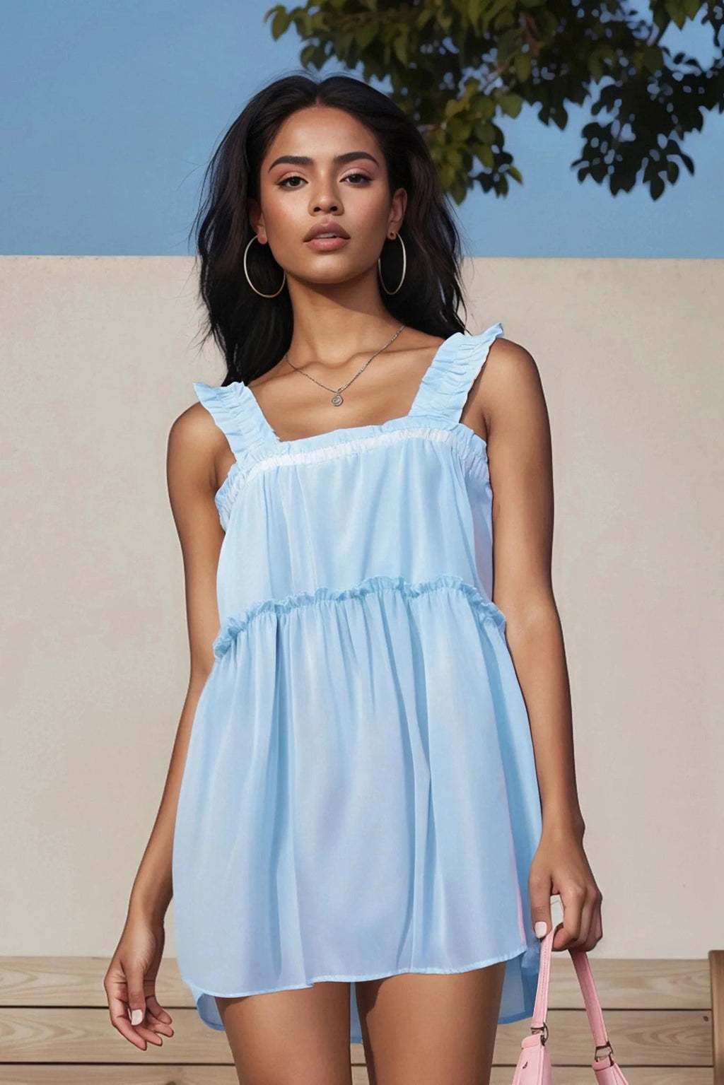 Glorol - Sleeveless Loose Mini Dress