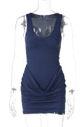 Glorol - Sleeveless U Neck Bodycon Mini Dress