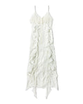 Glorol - Sleeveless Lace Slim Maxi Dress