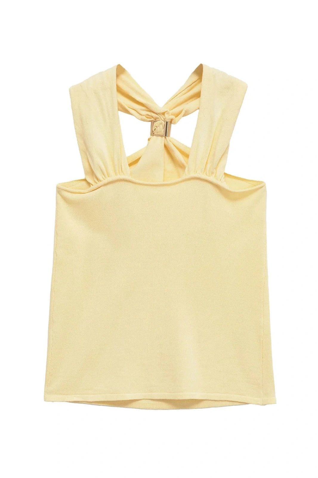Glorol - Backless Sleeveless V-Neck Top