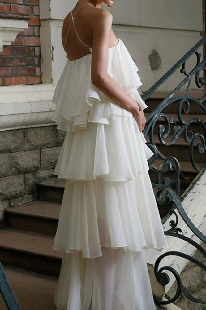 Glorol - Elegant Off-Shoulder Sleeveless Maxi Dress
