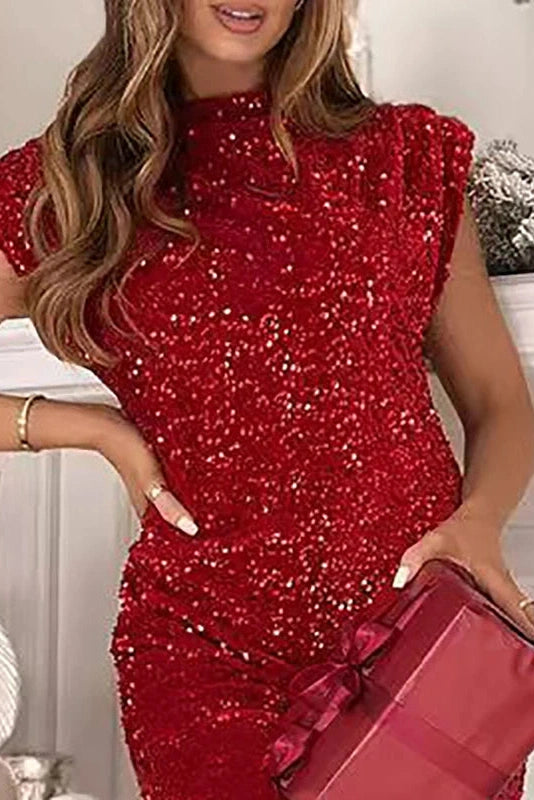 Glorol - Elegant Hollow Out Sleeveless Slim High Waist Mini Dress