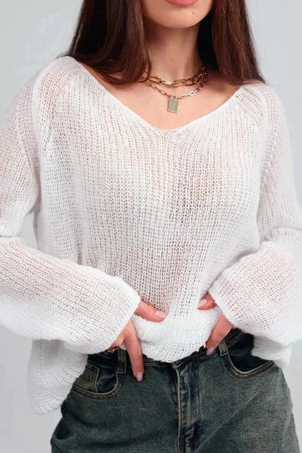 Glorol - Long Sleeve Patchwork Loose Top