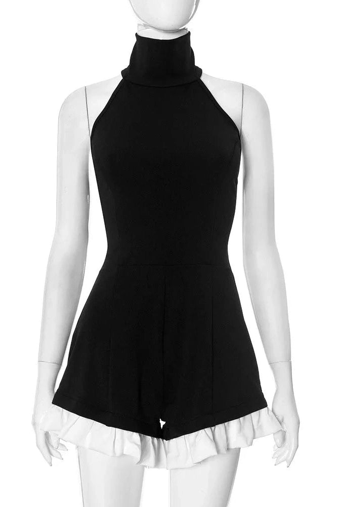 Glorol - Patchwork Off-Shoulder High Waist Jumpsuit