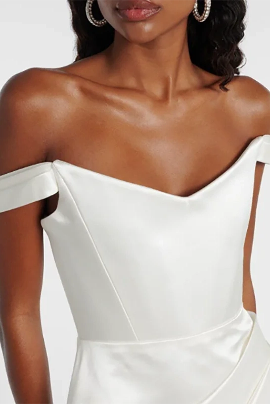 Glorol - Hollow Out Off-Shoulder Sleeveless Mini Dress