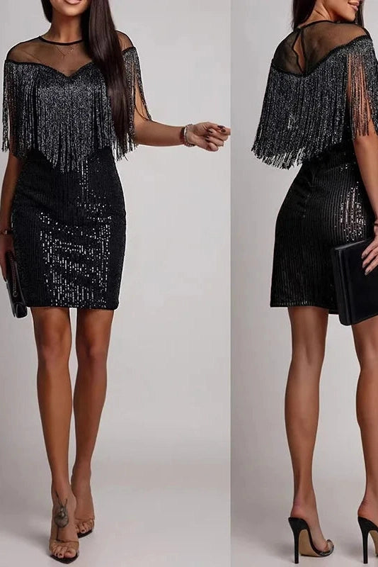 Glorol - Hollow Out High Waist Slim Mini Dress