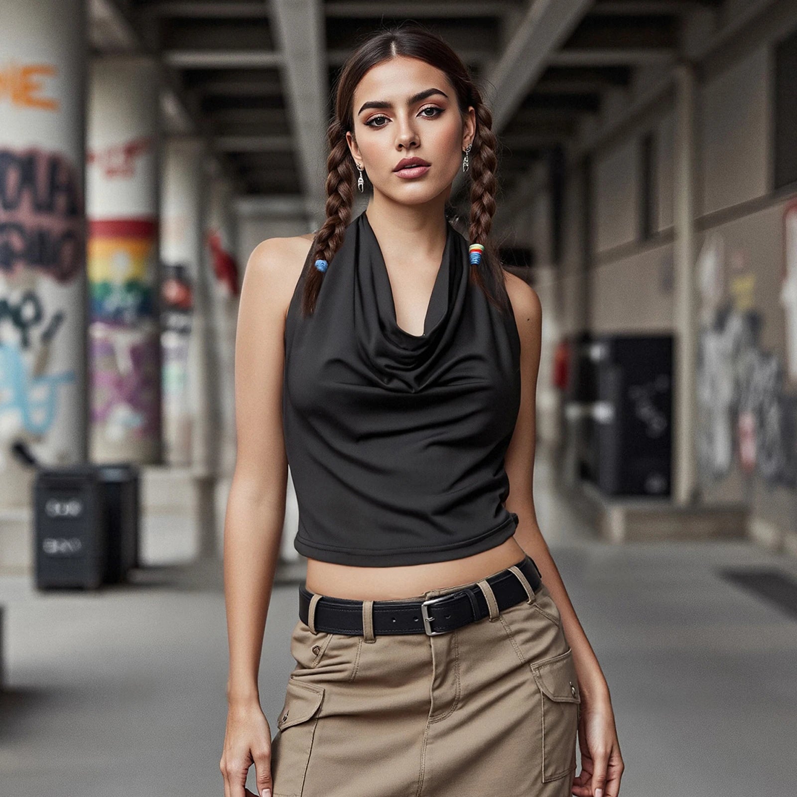 Glorol - Sleeveless Backless Top